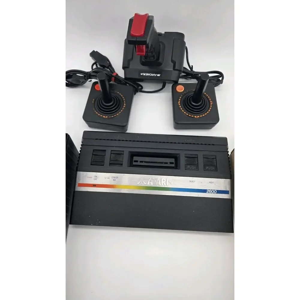 Vtg Atari 2600 Junior Jr Console System Bundle 30 Games Tested 3 Controllers